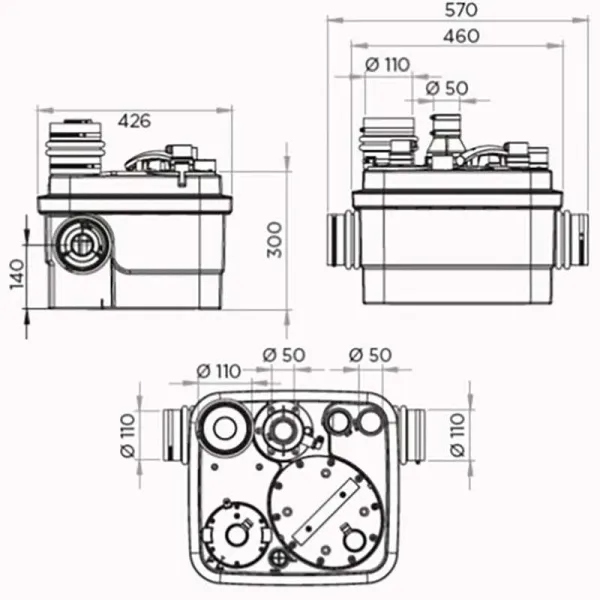 Канализационная насосная станция SFA SANICUBIC 1 WP NM (IP68)